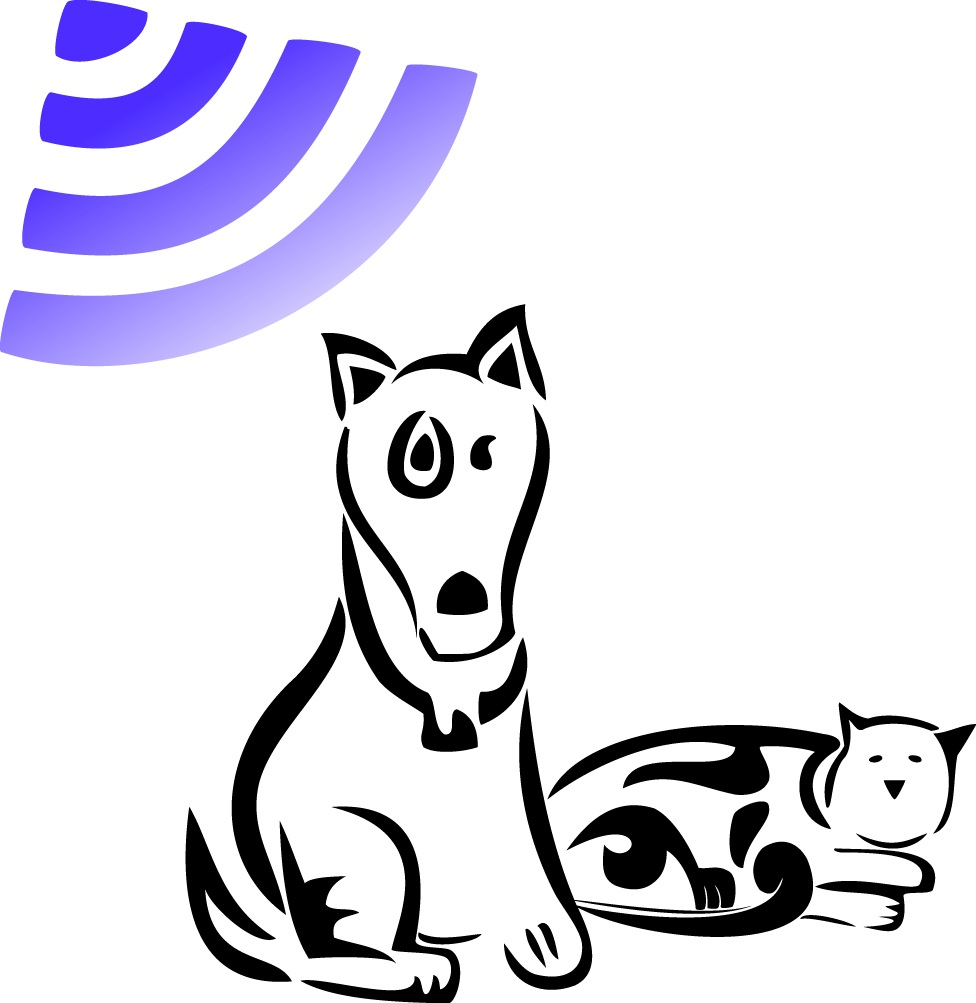 dog and cat logo rounded 2 color